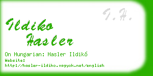 ildiko hasler business card